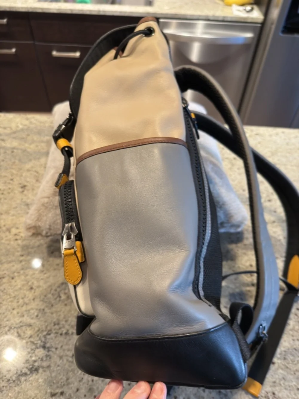 *RARE COLOR* Coach C4019 in Colorblock (Yellow, Gray, White), Very lightly Used!